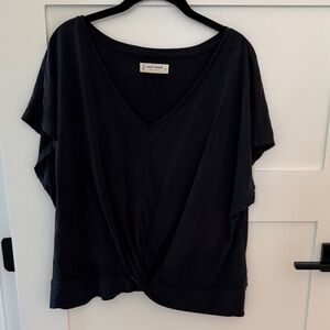 Lucky Brand Black V-Neck Blouse